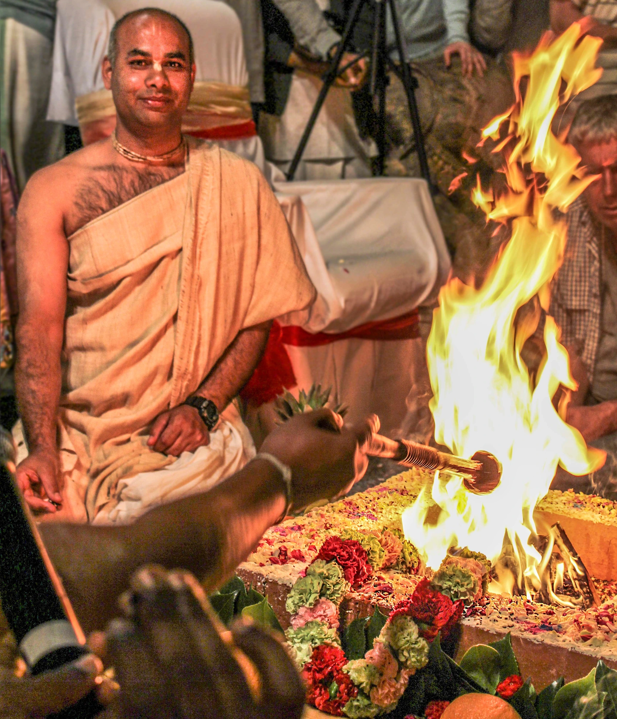 Puja fire ceremony at Hare Krishna Melbourne